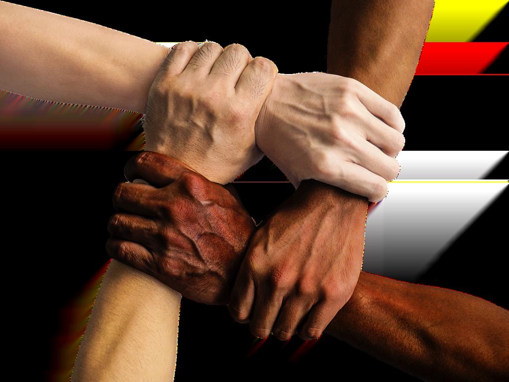 Team of cybersecurity experts collaborating in office